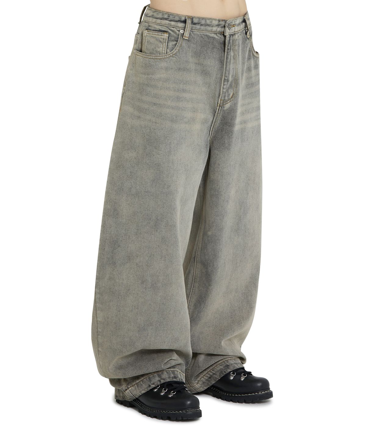 오픈야드(오와이)(OPENYARD(OY)) WIDE VOLUME PANTS - DUST INDIGO