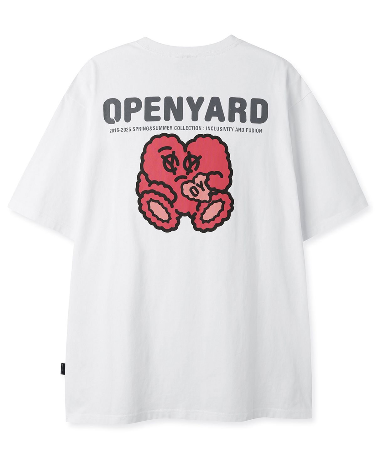 오픈야드(오와이)(OPENYARD(OY)) BOUCLE HEART TEE - WHITE