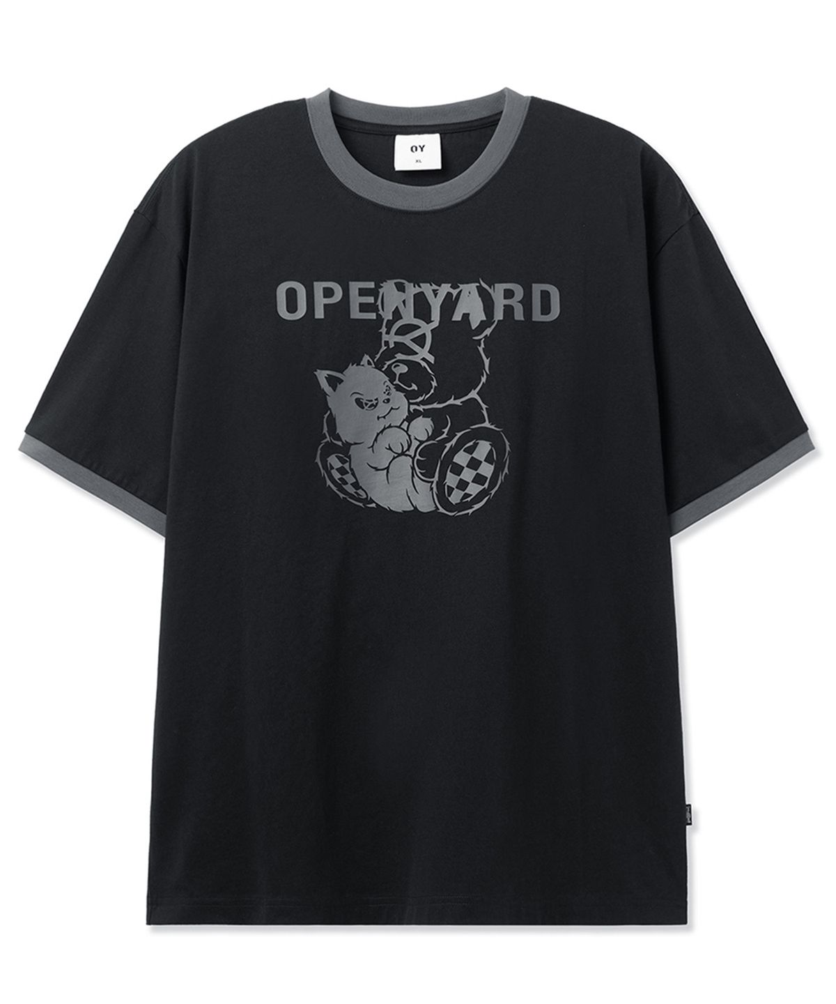 오픈야드(오와이)(OPENYARD(OY)) ODOLLY COTY RINGER TEE - BLACK
