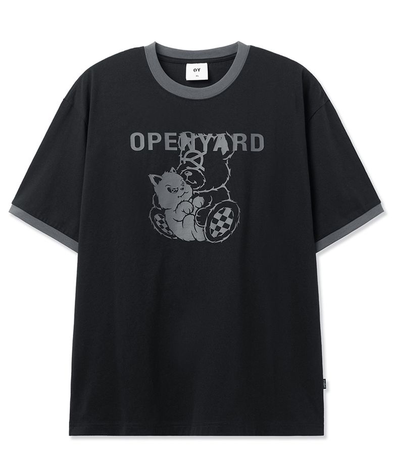 ODOLLY COTY RINGER TEE - BLACK