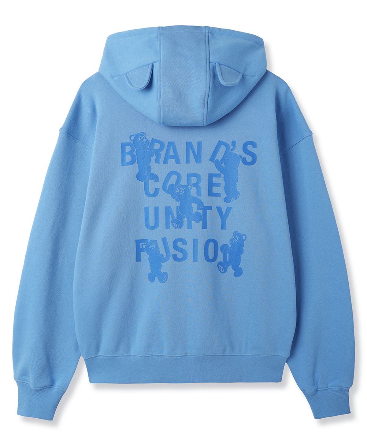 오픈야드(오와이)(OPENYARD(OY)) PLAYFUL ODOLLY EAR HOODIE ZIP UP - LIGHT BLUE