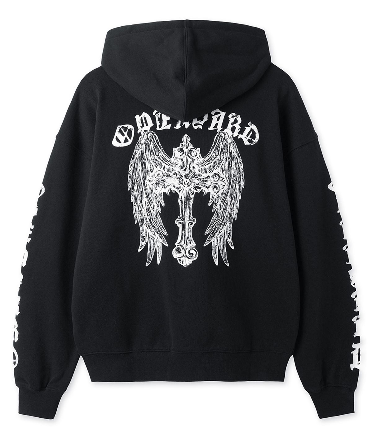 오와이(OY) GOTHIC CROSS HOODIE ZIP UP - BLACK