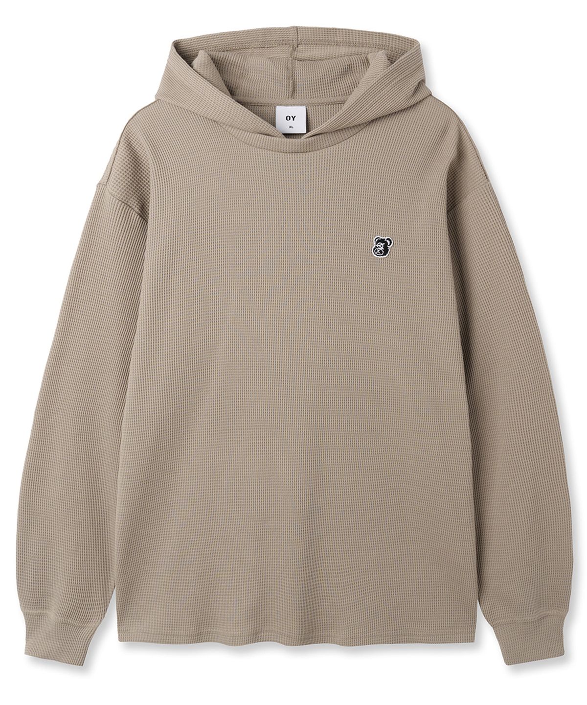 오픈야드(오와이)(OPENYARD(OY)) WAFFLE HOODIE L/S TOP - SAND