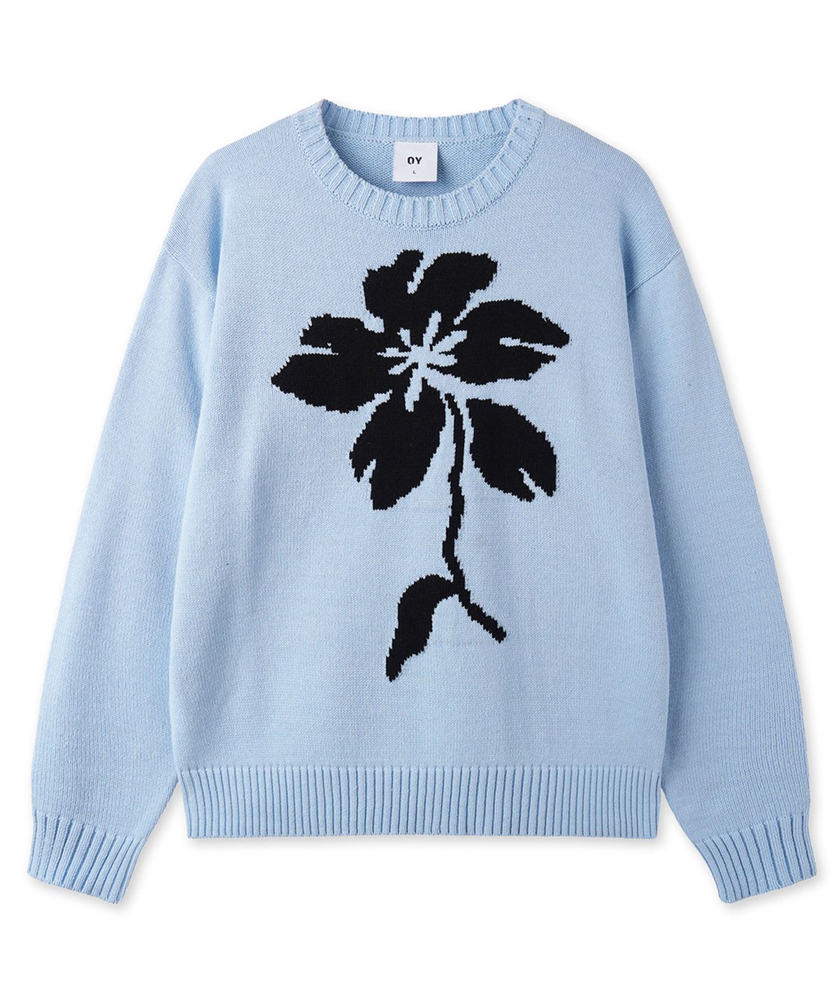 오픈야드(오와이)(OPENYARD(OY)) FLORAL BLOOM KNIT - SKY BLUE