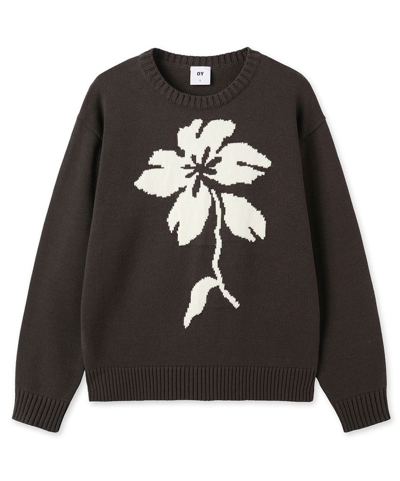 FLORAL BLOOM KNIT - BROWN