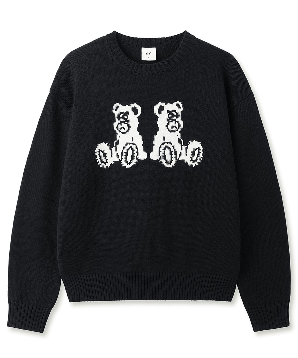 오픈야드(오와이)(OPENYARD(OY)) SEATED ODOLLY KNIT - BLACK