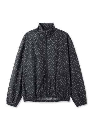 FLORAL TRACK JACKET - BLACK