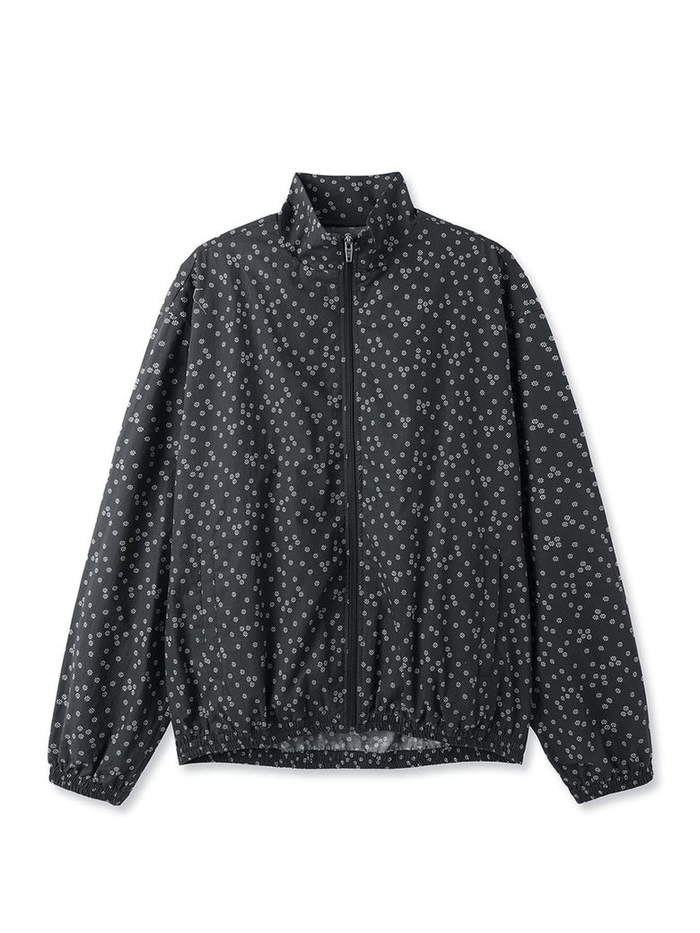 FLORAL TRACK JACKET - BLACK