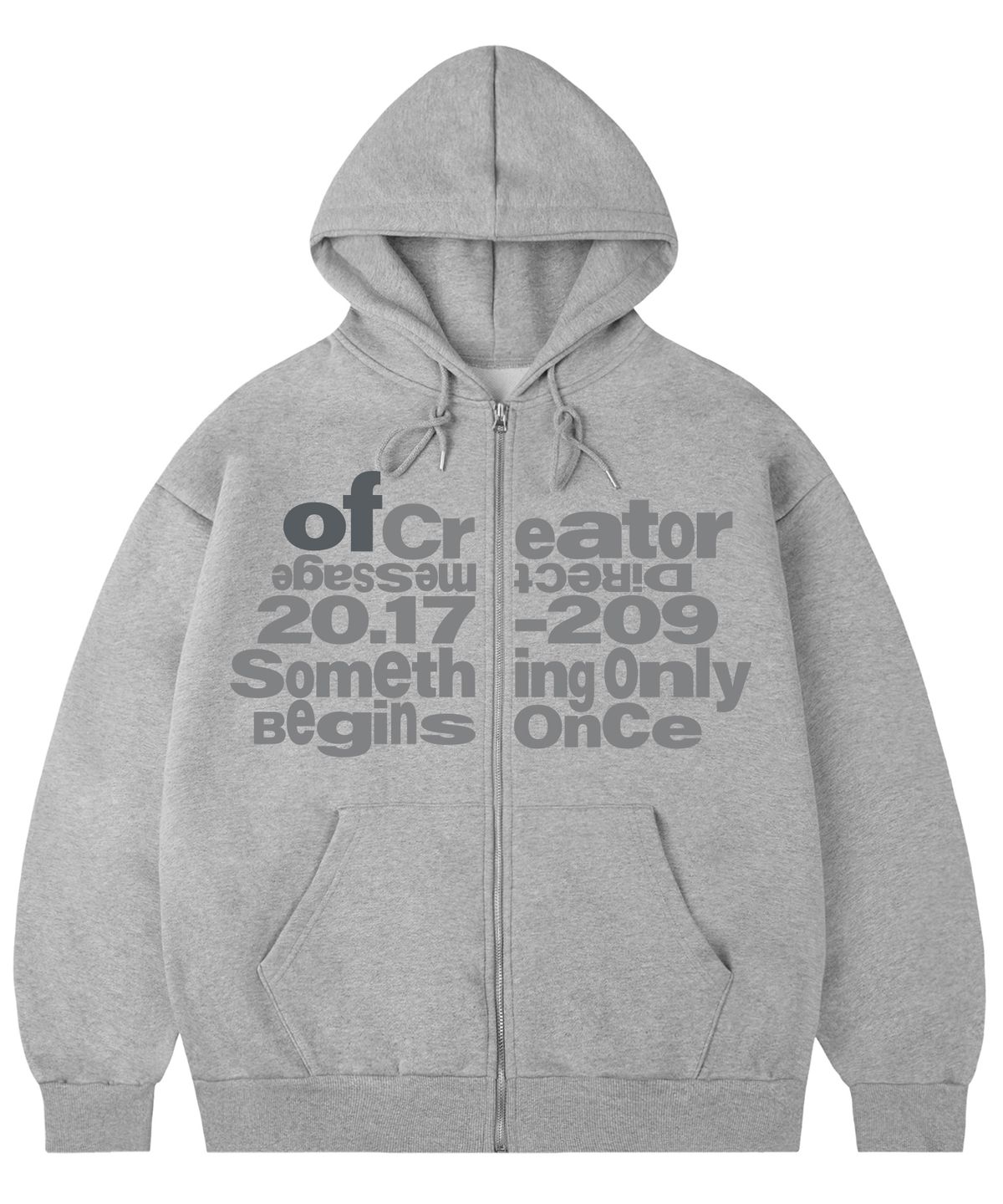 그레이버(GRAVER) [UNISEX]OF-CREATOR 후드집업_그레이