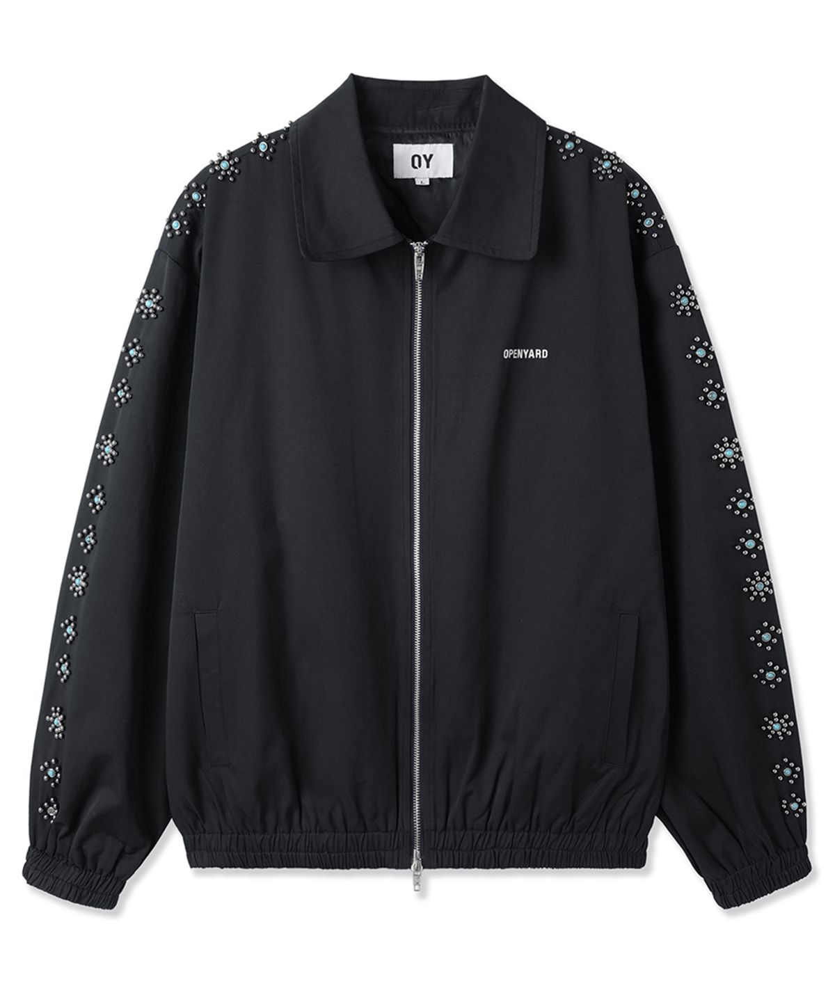 오픈야드(오와이)(OPENYARD(OY)) TURQUOISE STUD JACKET - BLACK