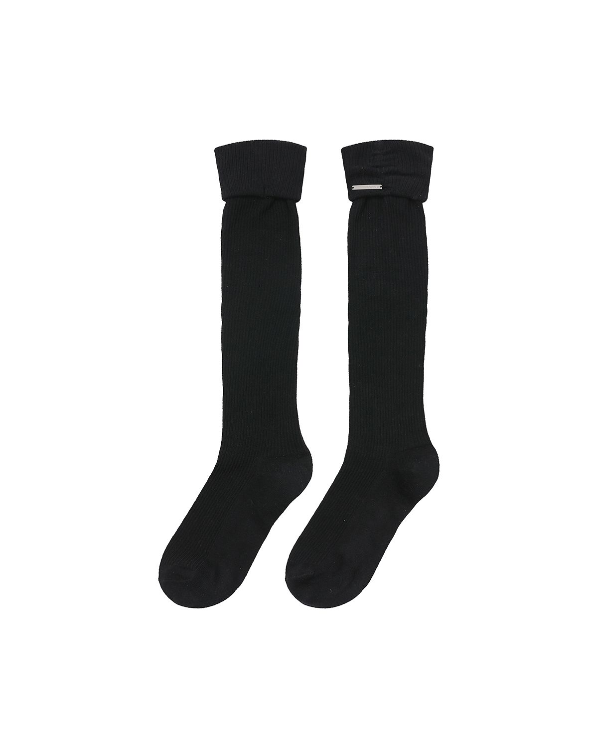 미세키서울(MISEKI SEOUL) Shirring knee socks BLACK
