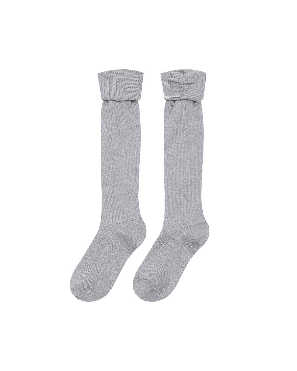 미세키서울(MISEKI SEOUL) Shirring knee socks GREY