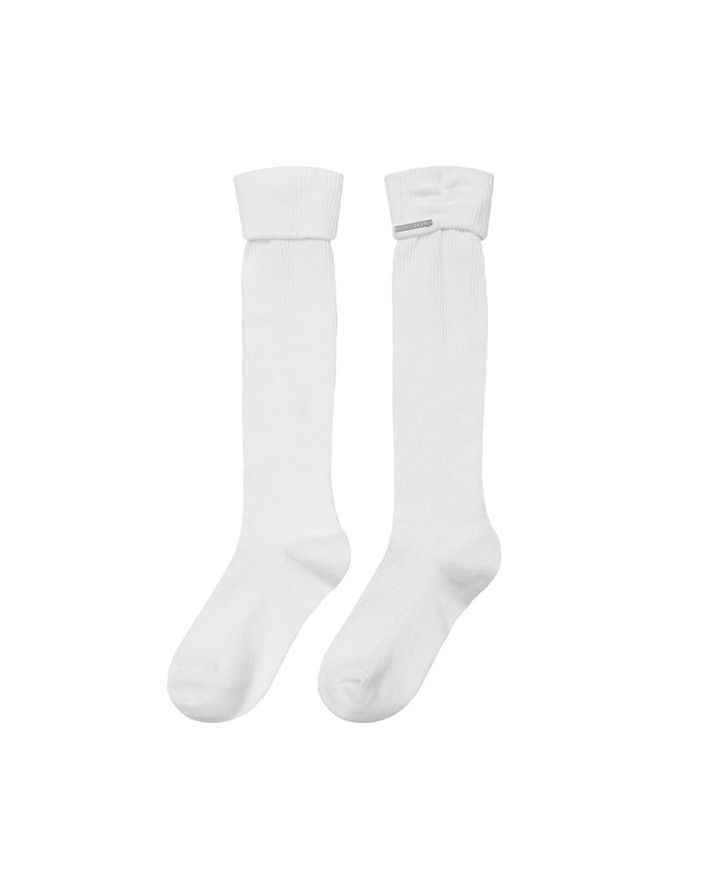 Shirring knee socks IVORY