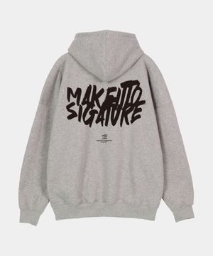 그래피티 로고 후디_멜란지