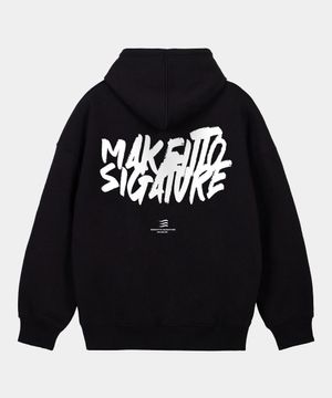 그래피티 로고 후디_블랙