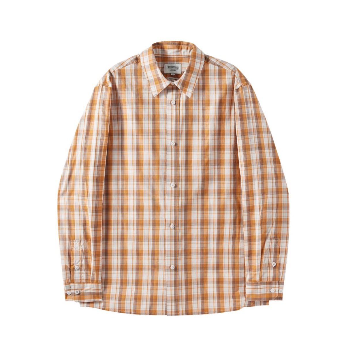 브롬톤 런던(BROMPTON LONDON) 1975 LONG SLEEVE CHEQUERED SHIRT - ORANGE (P251MSH403)