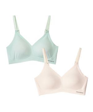 [2PACK] 소프트핏 쉘론 V넥 후크형 브라