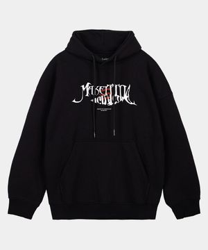 피쉬 레터링 후디_블랙