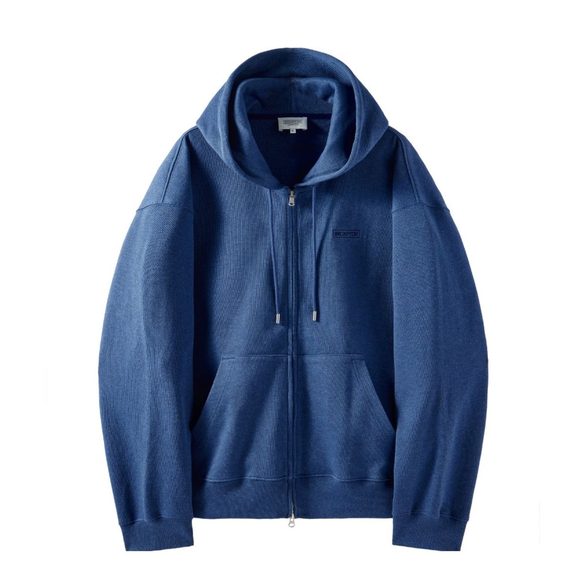 브롬톤 런던(BROMPTON LONDON) DIAGONAL JACQUARD HOOD FULL ZIP - BLUE (P251UFT460)