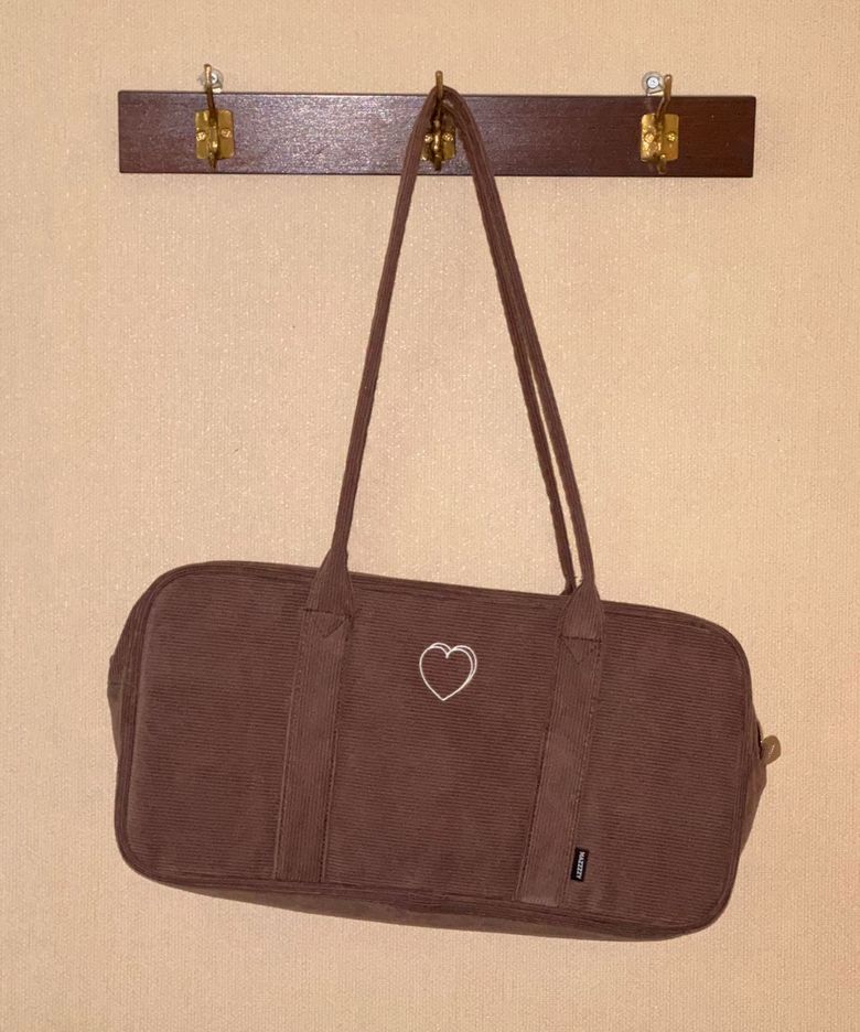 Corduroy signature Bostonbag_Chestnut Brown