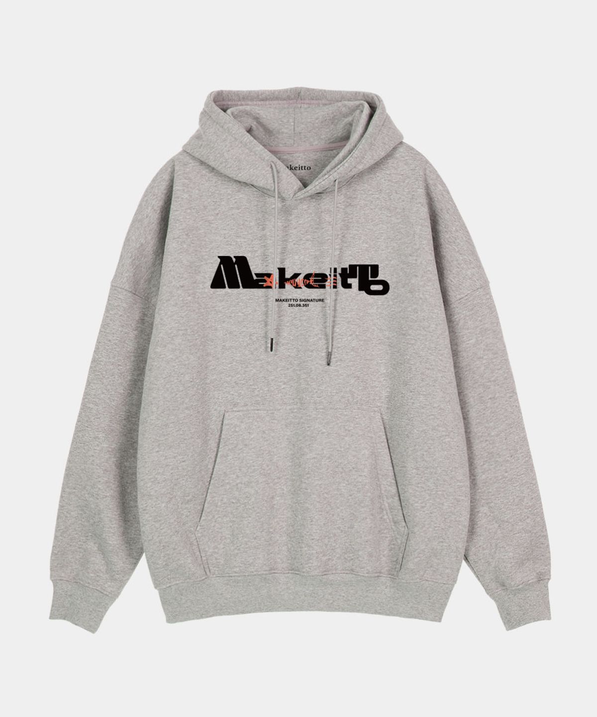 메이킷투(MAKEITTO) 볼드 레터링 후디_멜란지