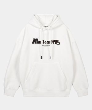 볼드 레터링 후디_화이트