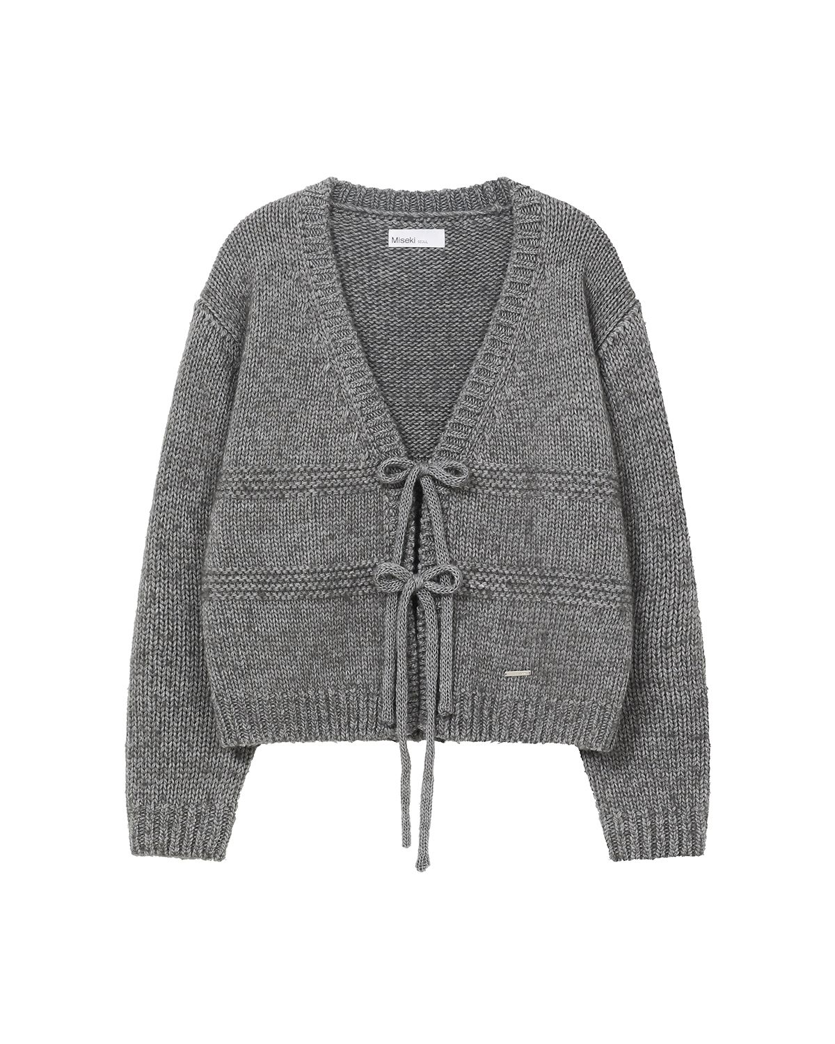 미세키서울(MISEKI SEOUL) Bow over cardigan CHARCOAL