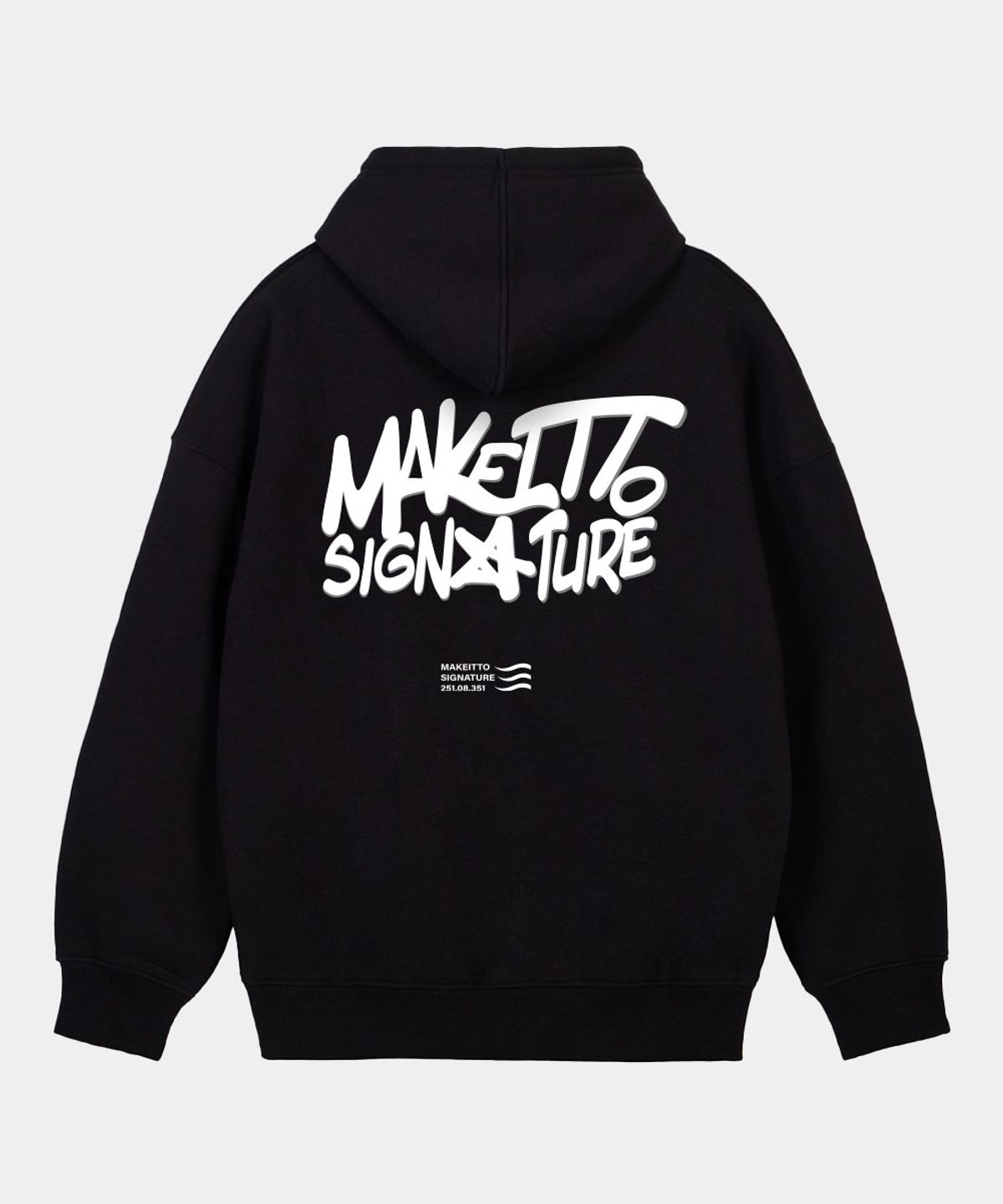메이킷투(MAKEITTO) 그래피티2 로고 후디_블랙