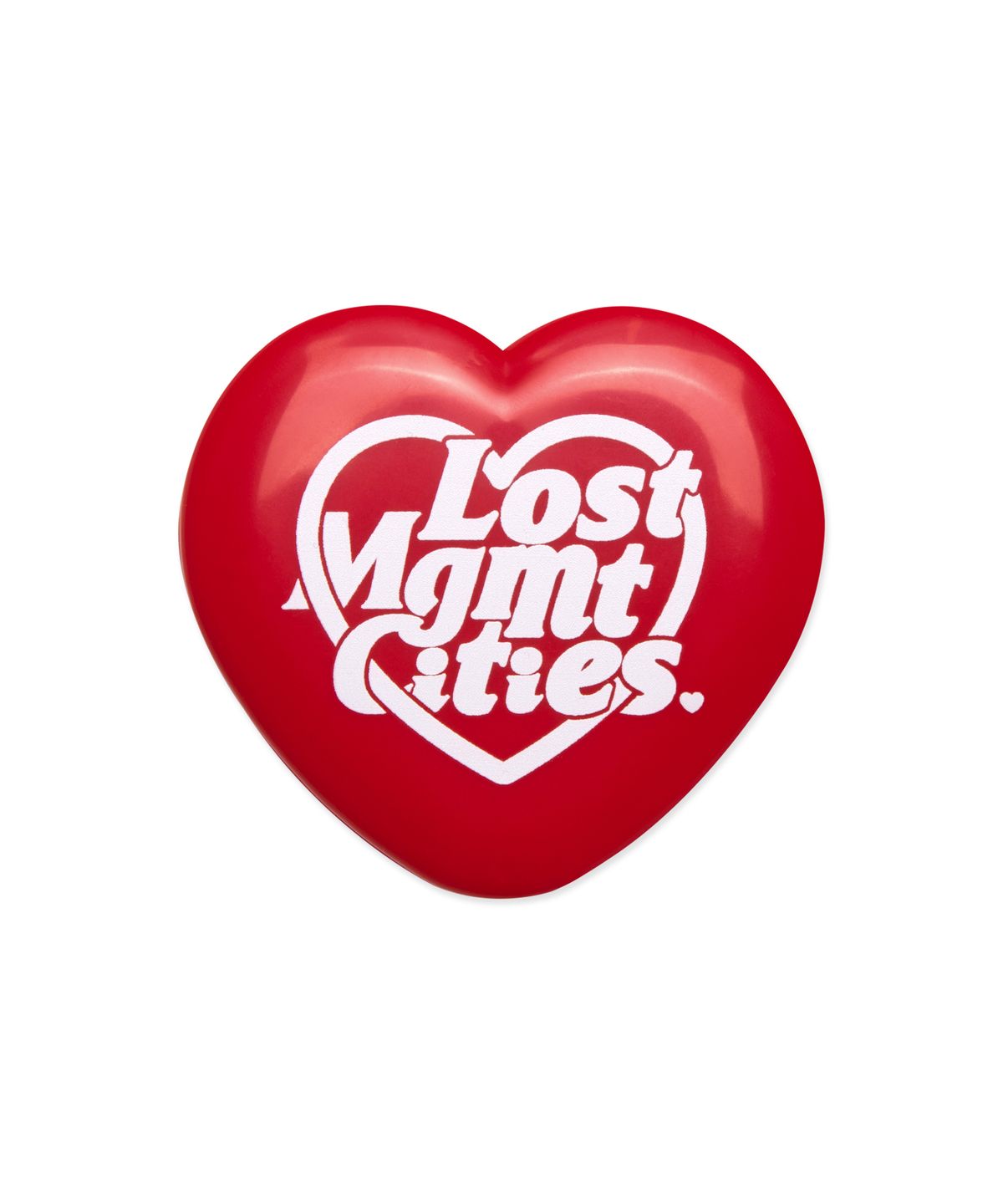 엘엠씨(LMC) HEART TYPO HAND MIRROR red