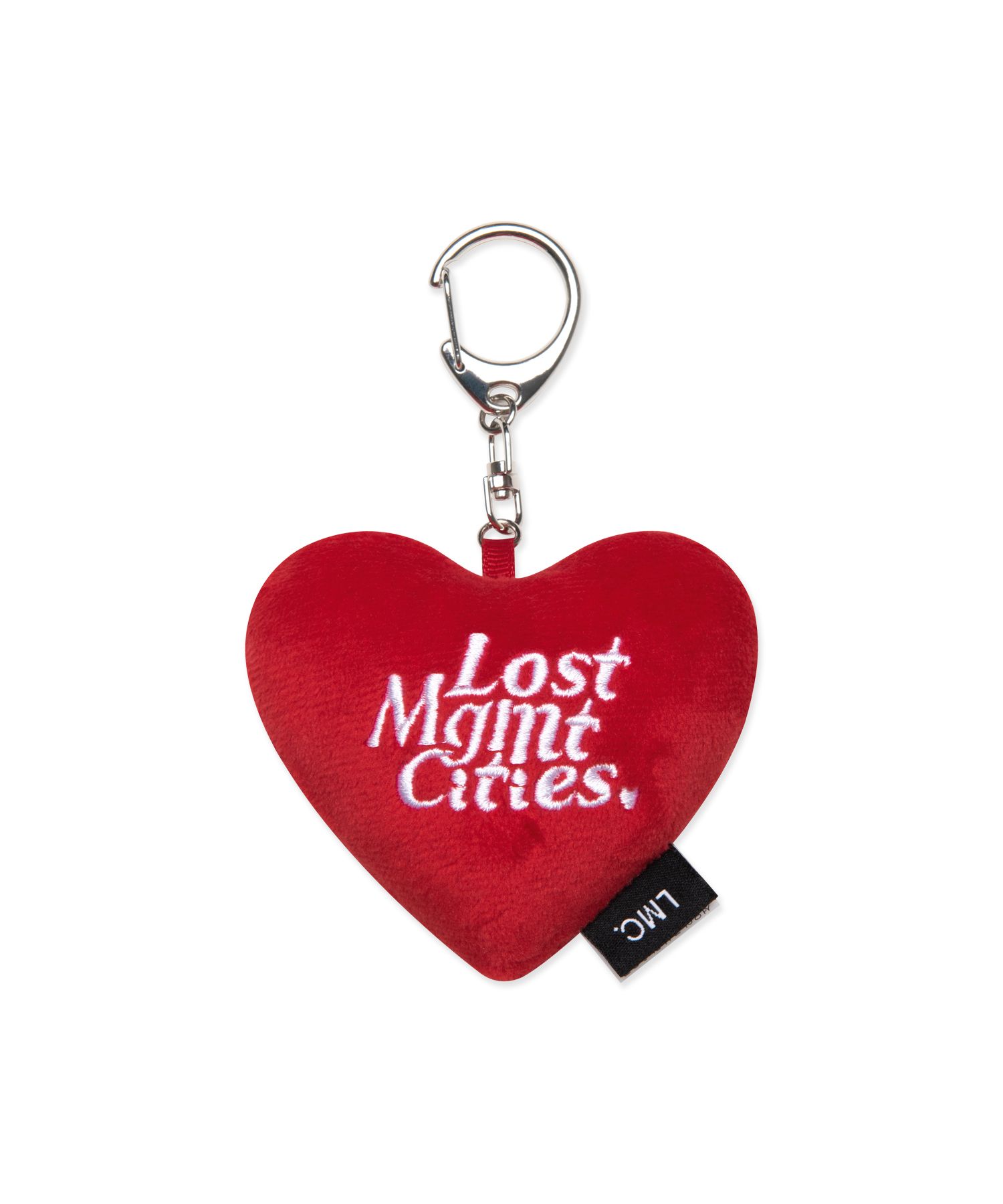 MUSINSA公式 | LMC HEART TYPO CUSHION KEYRING red