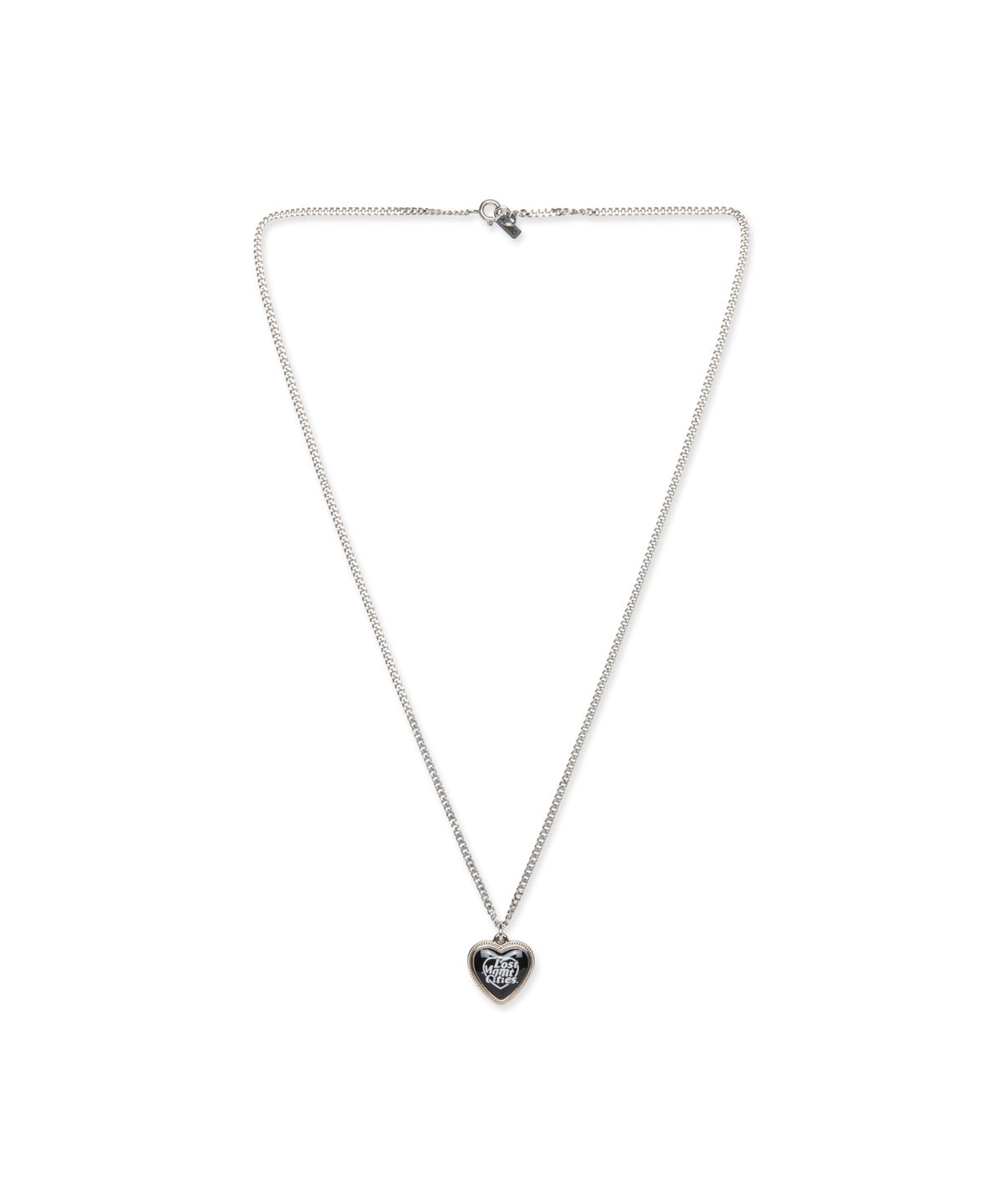 엘엠씨(LMC) HEART TYPO PENDANT NECKLACE black