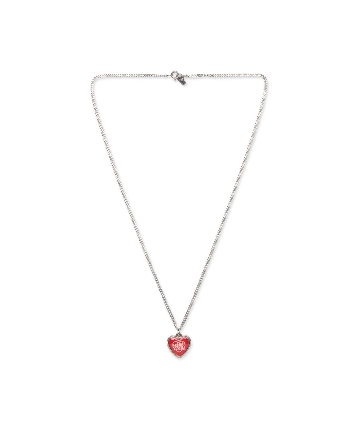 엘엠씨(LMC) HEART TYPO PENDANT NECKLACE red