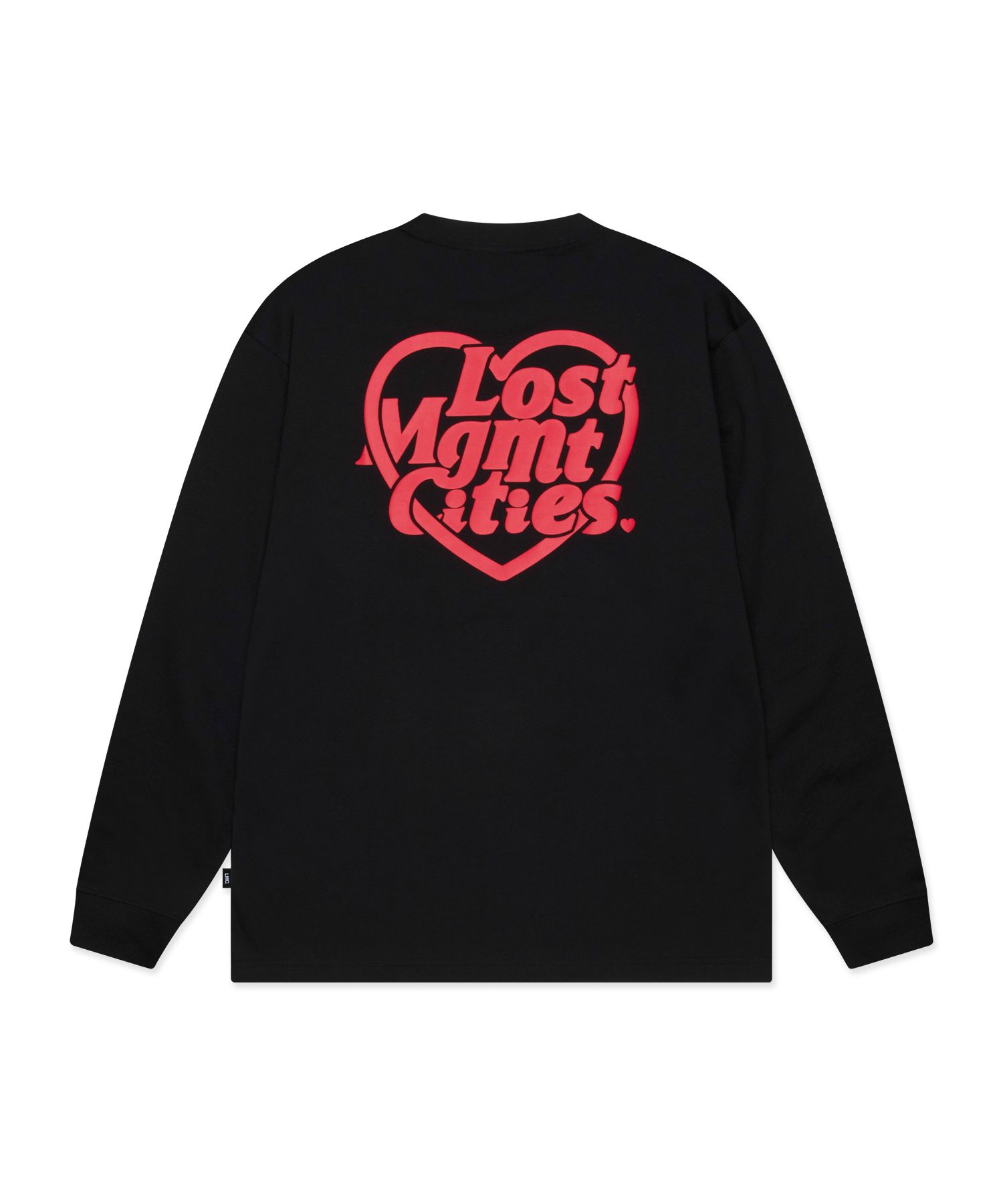 MUSINSA公式 | LMC HEART GLOBE LONG SLV TEE black