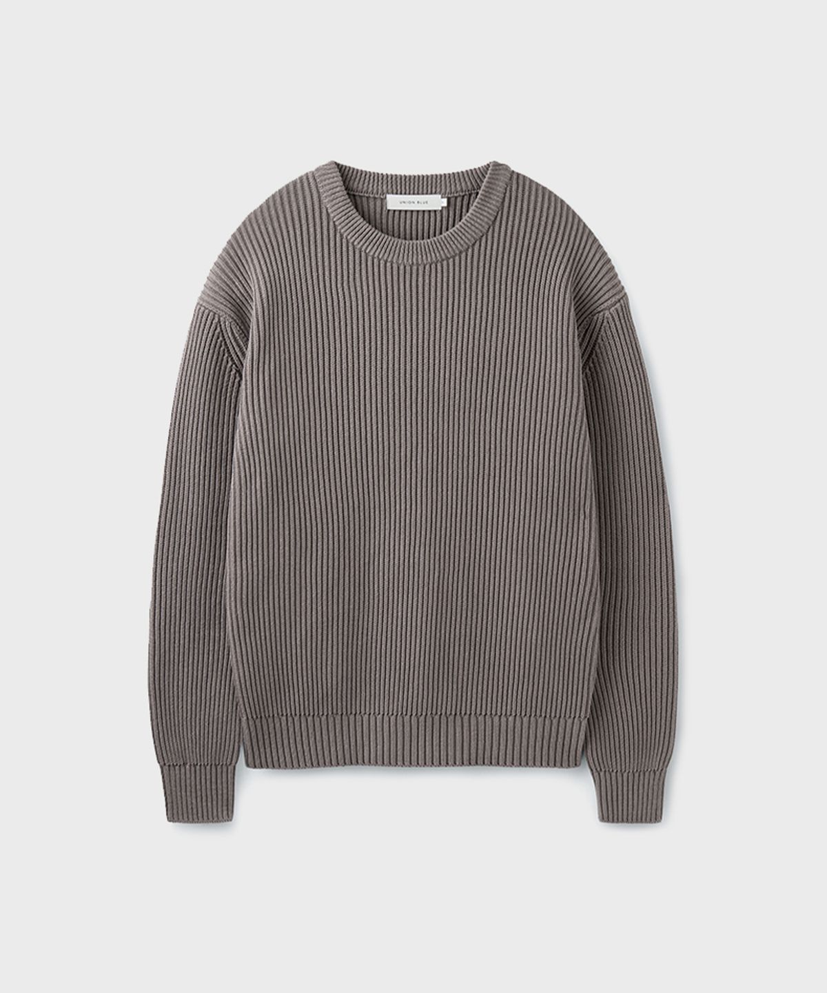 유니온블루(UNION BLUE) HARD TWIST COTTON RIBBED KNIT [MAUVE BROWN]