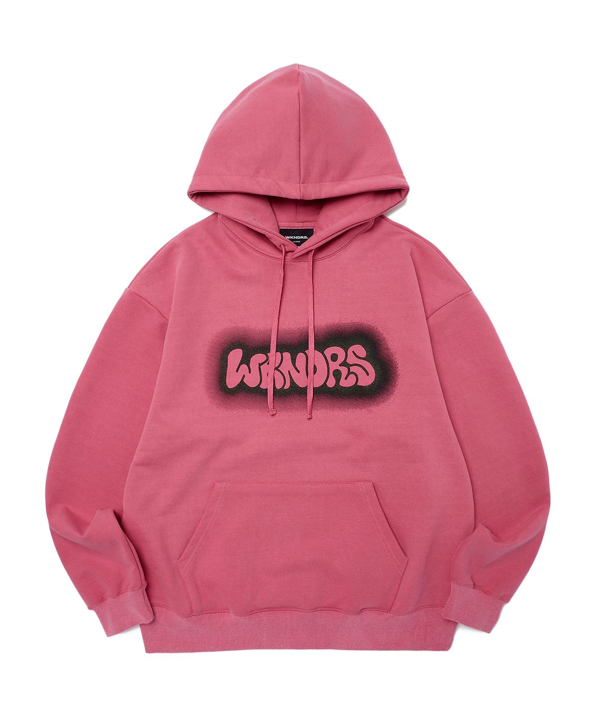 위캔더스(WKNDRS) STENCIL LOGO HOODIE (PINK)