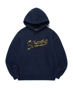 CAMO APPLIQUE HOODIE (NAVY)