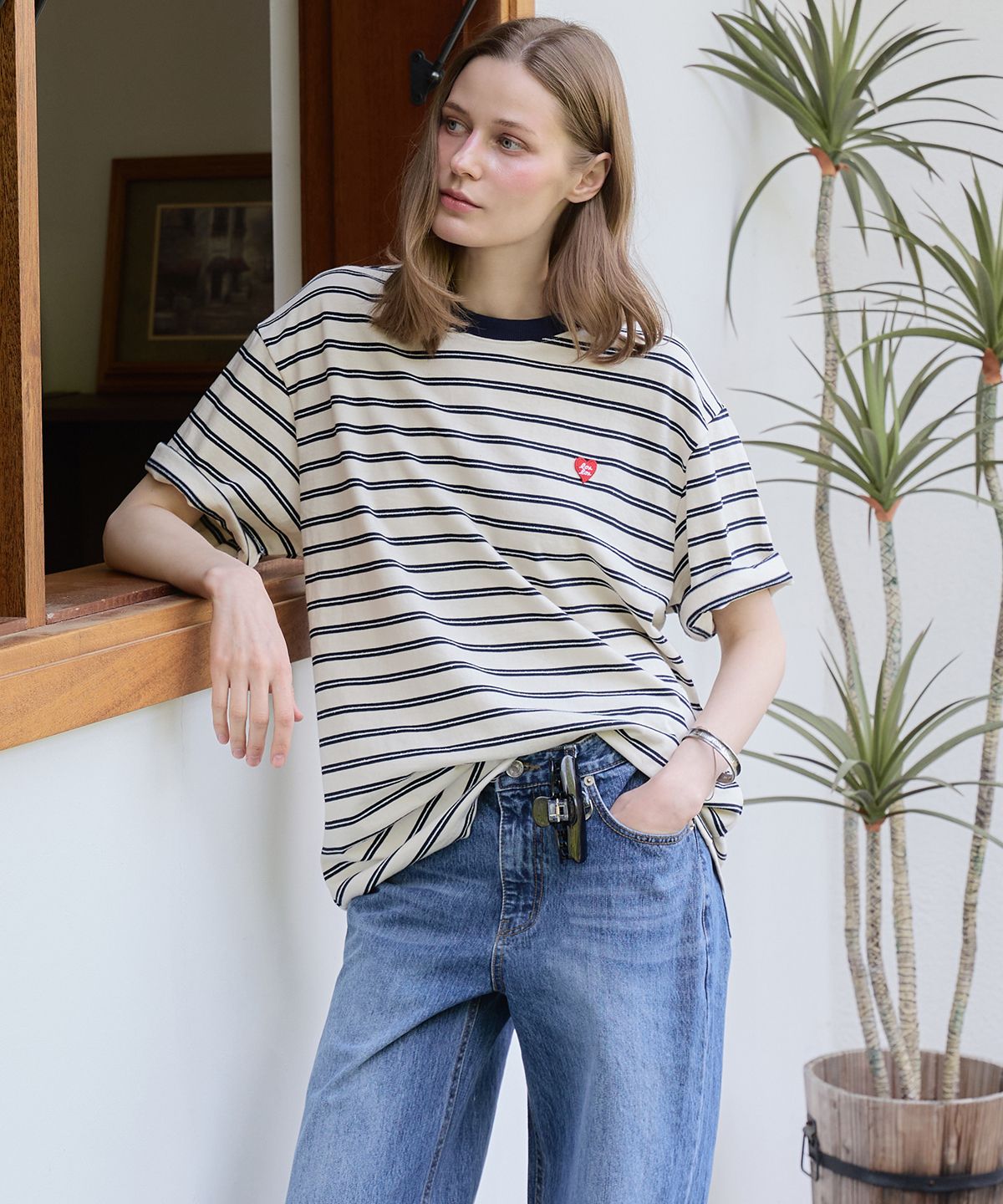 로브로브(LOVLOV) JOSH STRIPE OVERFIT T-SHIRT