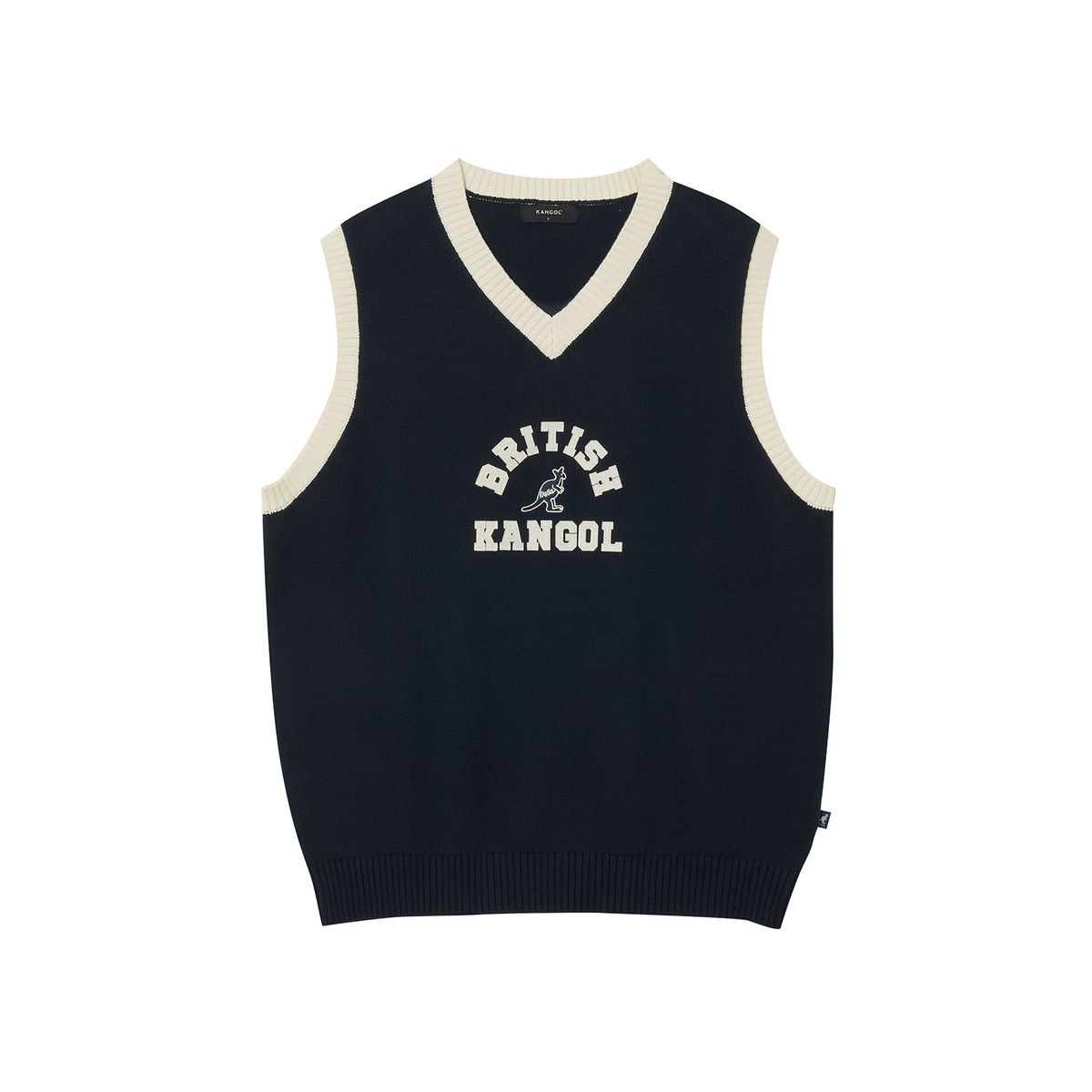 캉골(KANGOL) 뉴 비기닝 니트 베스트 1897 네이비