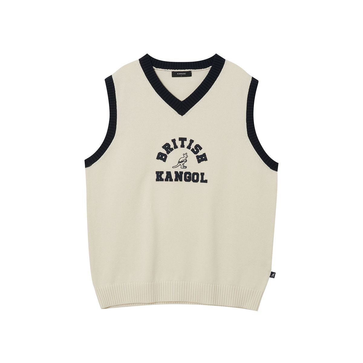 캉골(KANGOL) 뉴 비기닝 니트 베스트 1897 아이보리