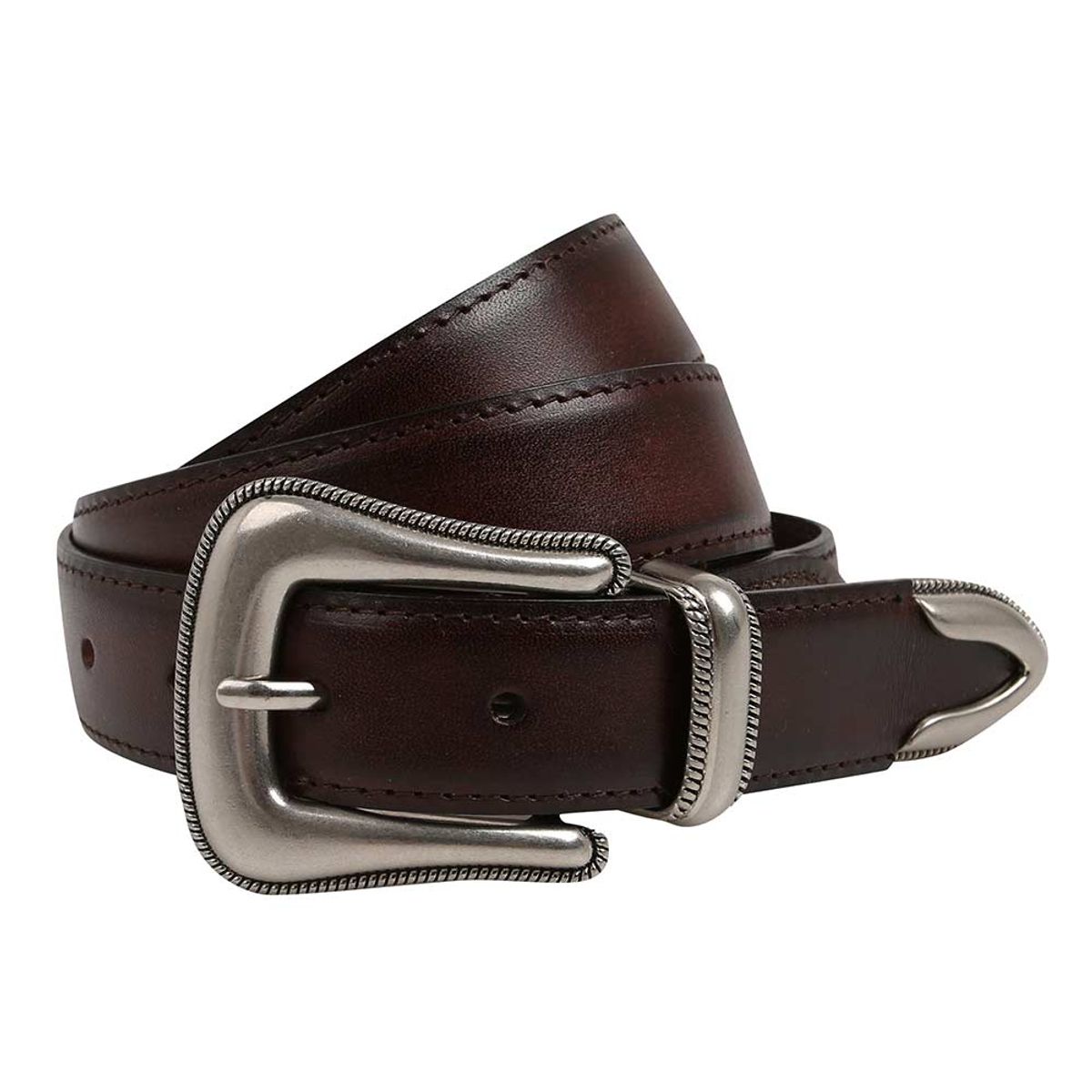 버커루(BUCKAROO) 웨스턴 벨트 브라운