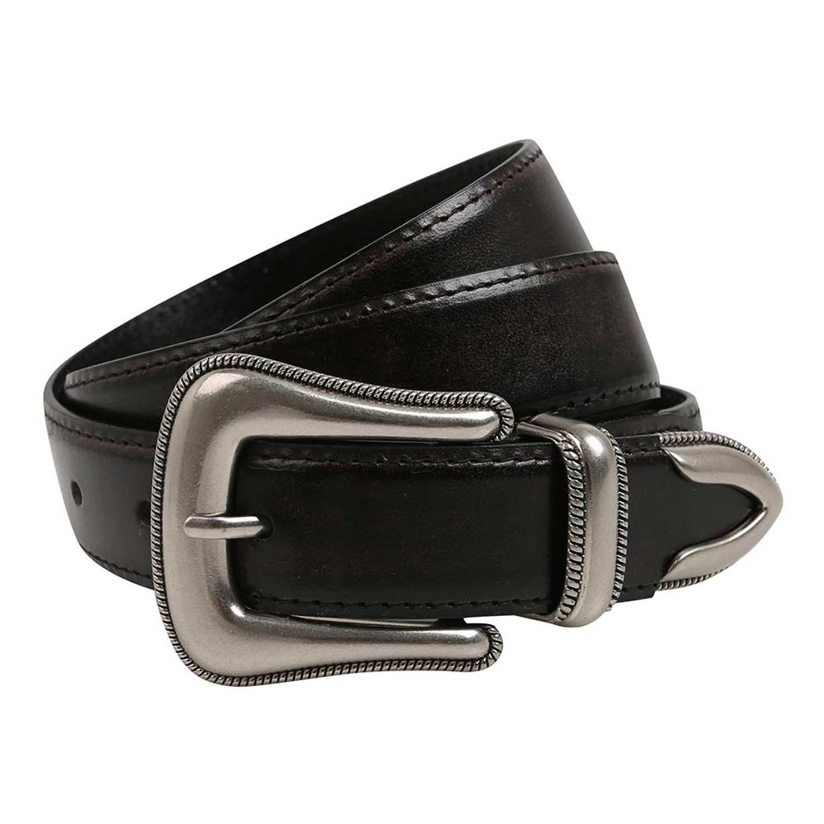버커루(BUCKAROO) 웨스턴 벨트 블랙