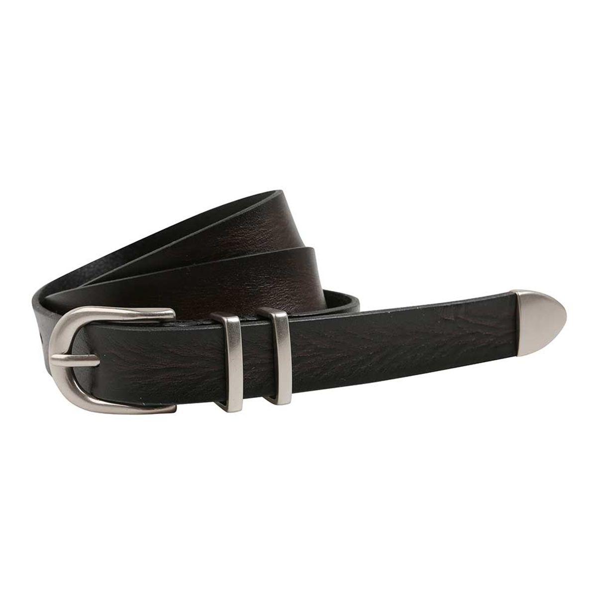 버커루(BUCKAROO) 슬림 웨스턴 벨트 블랙