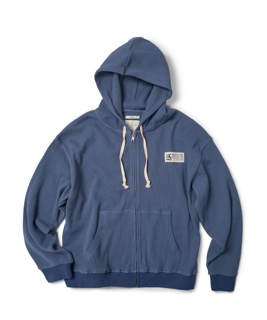 MSCHF HOODED WAFFLE ZIP-UP ネイビー MSCHF HOODED WAFFLE ZIP-UP ネイビー MSCHF Hooded Waffle Zip