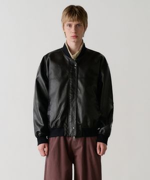 pleather blouson (black)