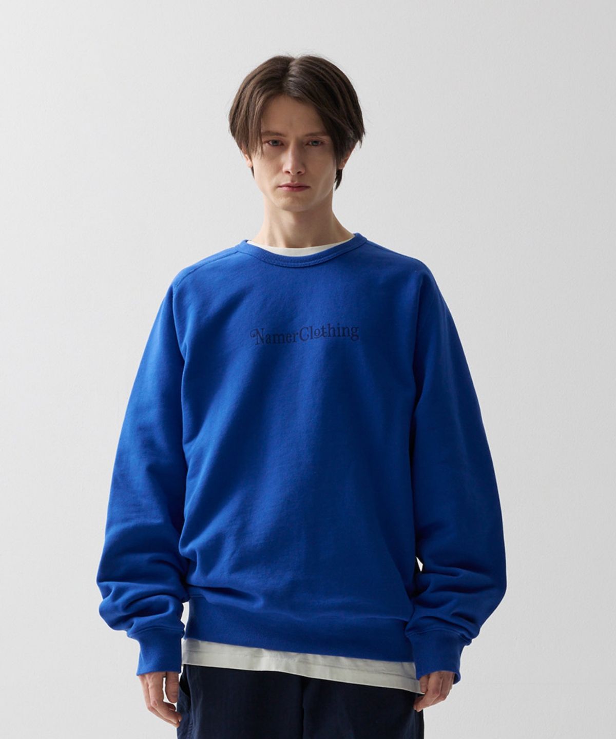 네이머클로딩(NAMERCLOTHING) OFFICIAL LOGO SWEATSHIRTS BLUE