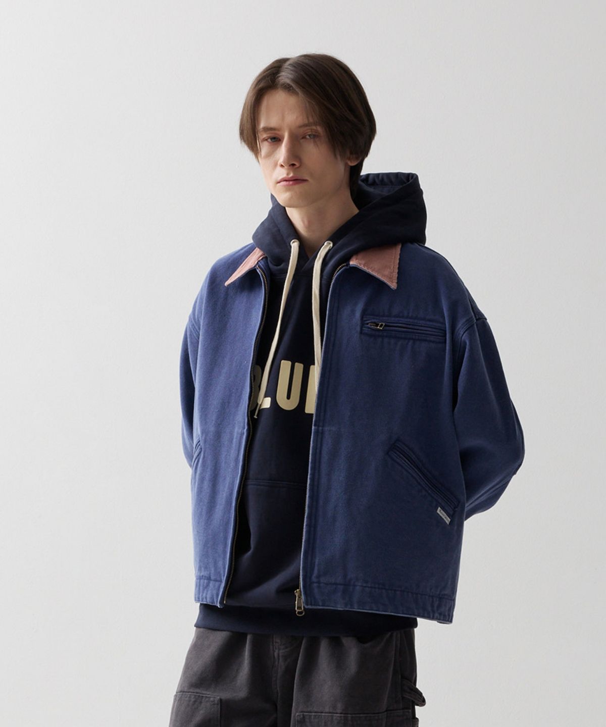 네이머클로딩(NAMERCLOTHING) 25SS HARD FADED WORK JACKET BLUE