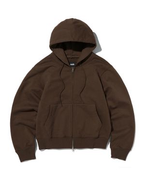 BASIC HOOD ZIP UP [MOCHA BROWN]