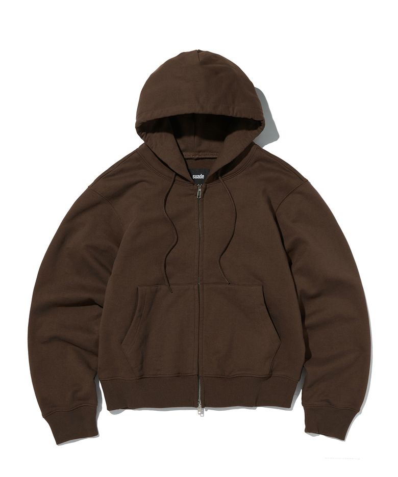 BASIC HOOD ZIP UP [MOCHA BROWN]