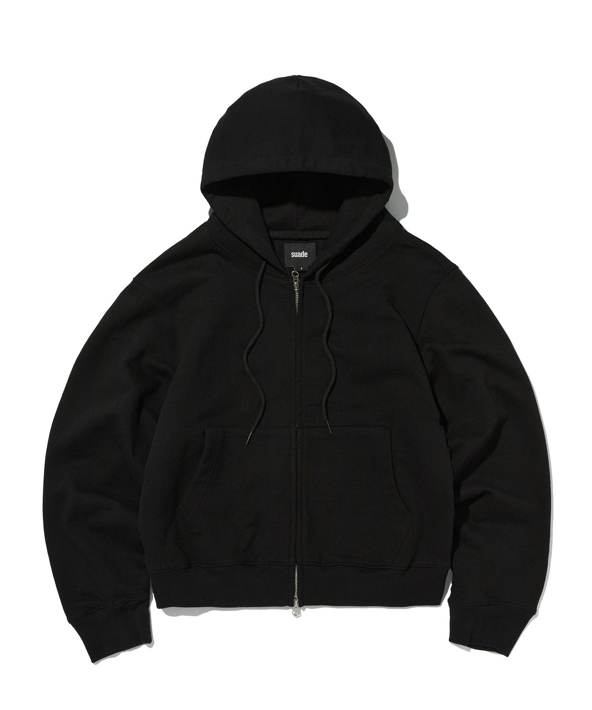 스웨이드(SUADE) BASIC HOOD ZIP UP [BLACK]