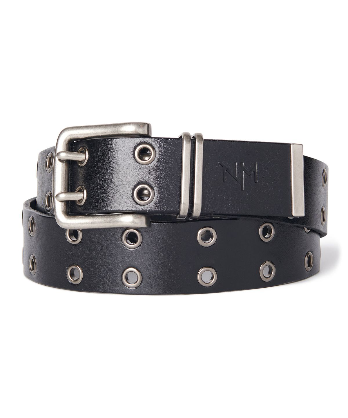 노매뉴얼(NOMANUAL) NM UTILITY LEATHER BELT - BLACK